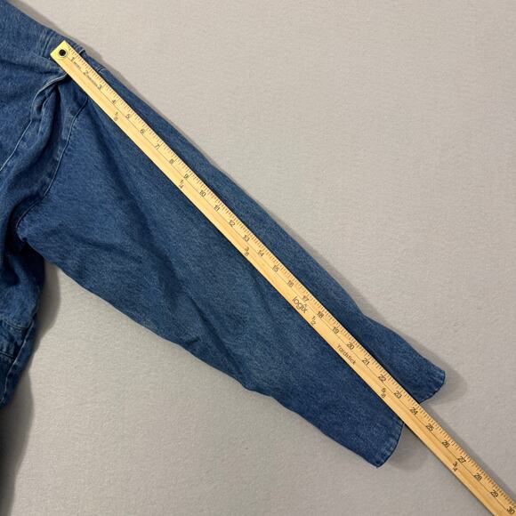 Vintage Denim Chore Coat Extra Large Blue 90s Jean Jacket Barn Field Jacket - Picture 9 of 9